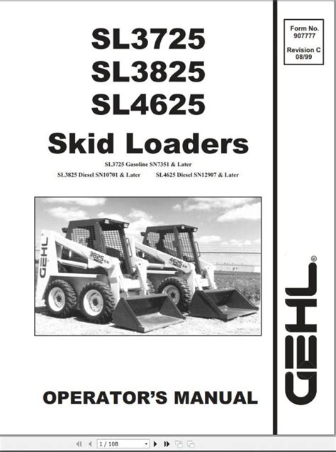 gehl sl3725 sl3825